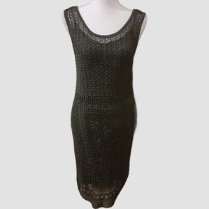 Bebe Olive Green Knitted Dress
